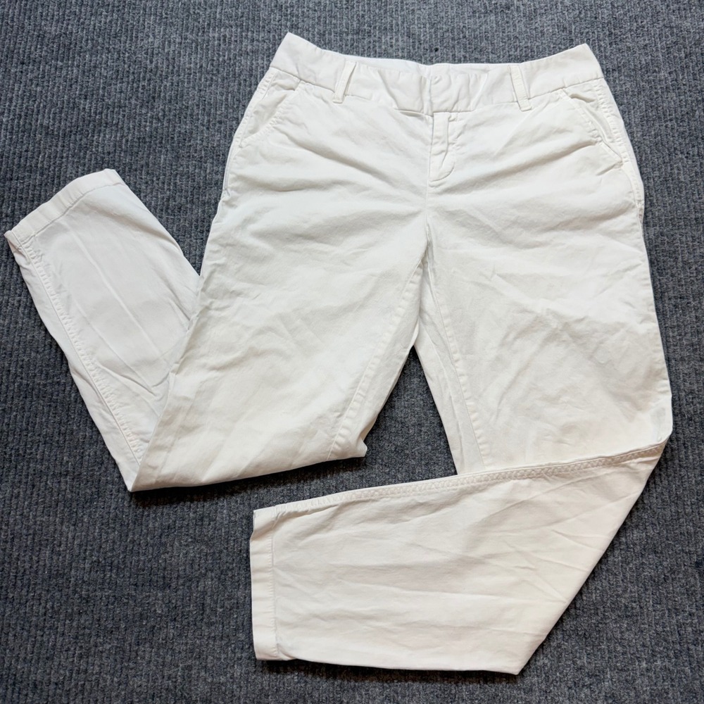 Caslon Cropped Khaki Pants Womens Size 4 Mid Rise Straight Leg‎ Trousers